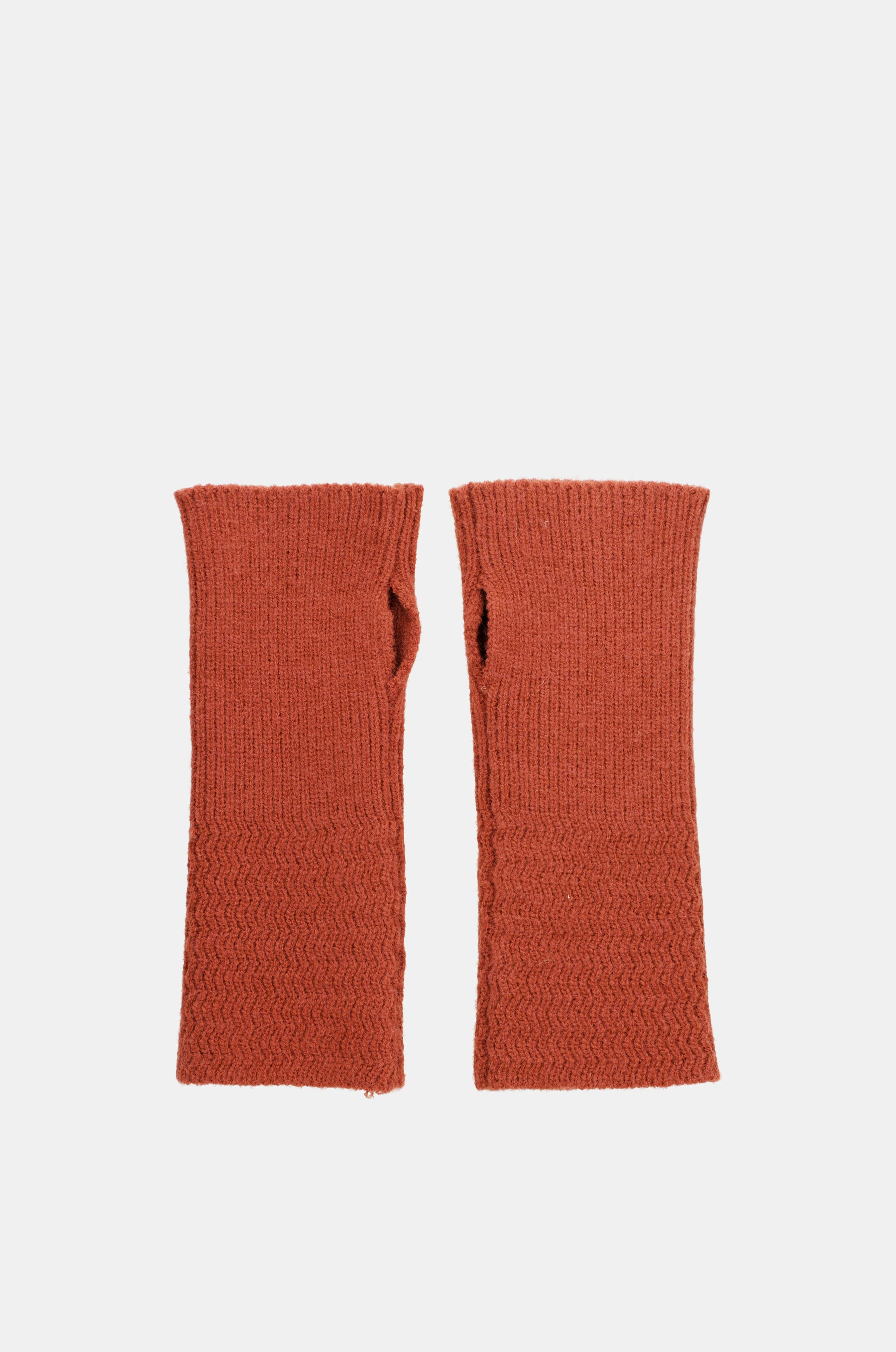 Guantes de punto rojo
