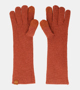 Guantes de punto rojo