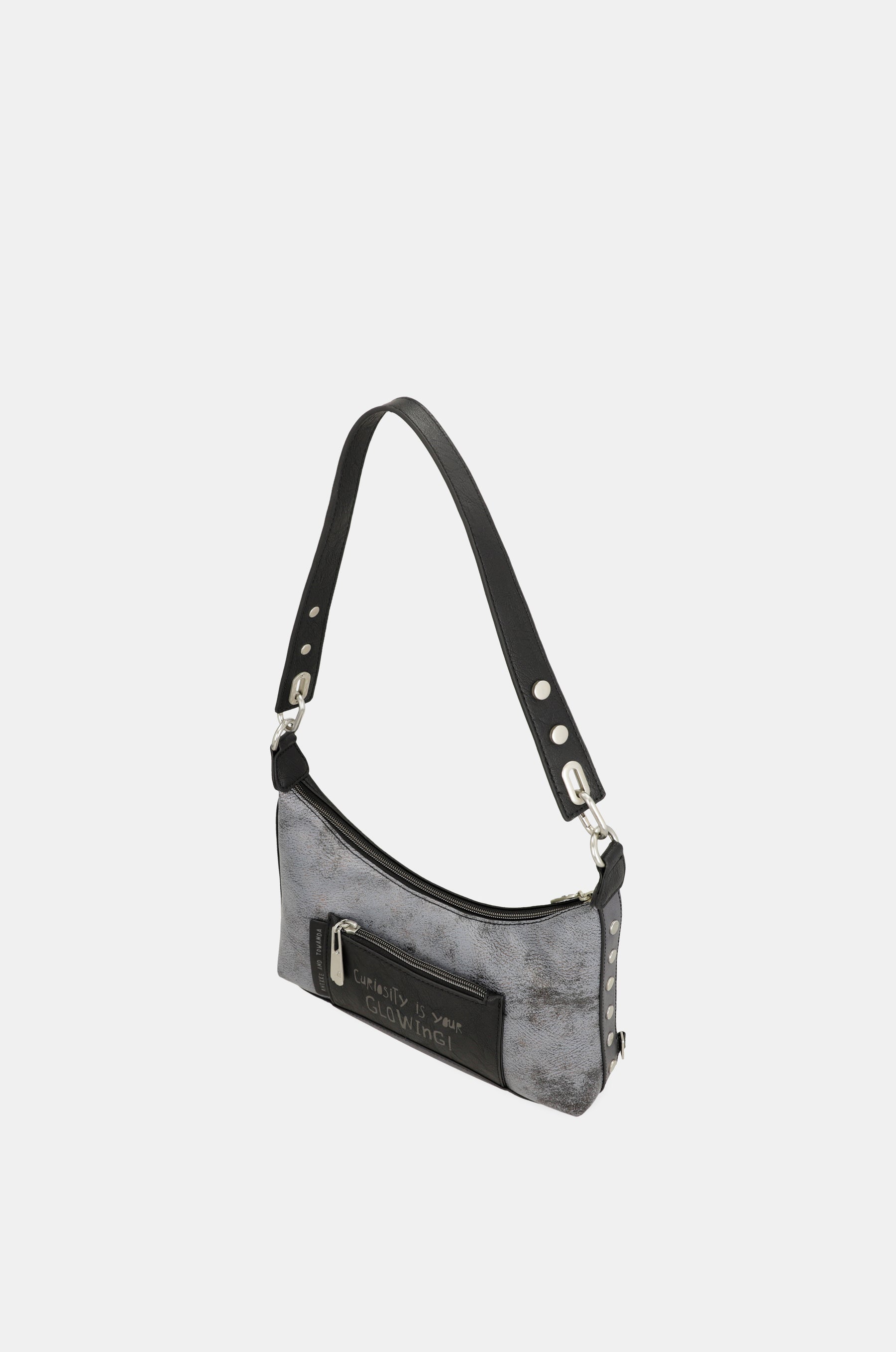 Bolso de hombro negro Crust