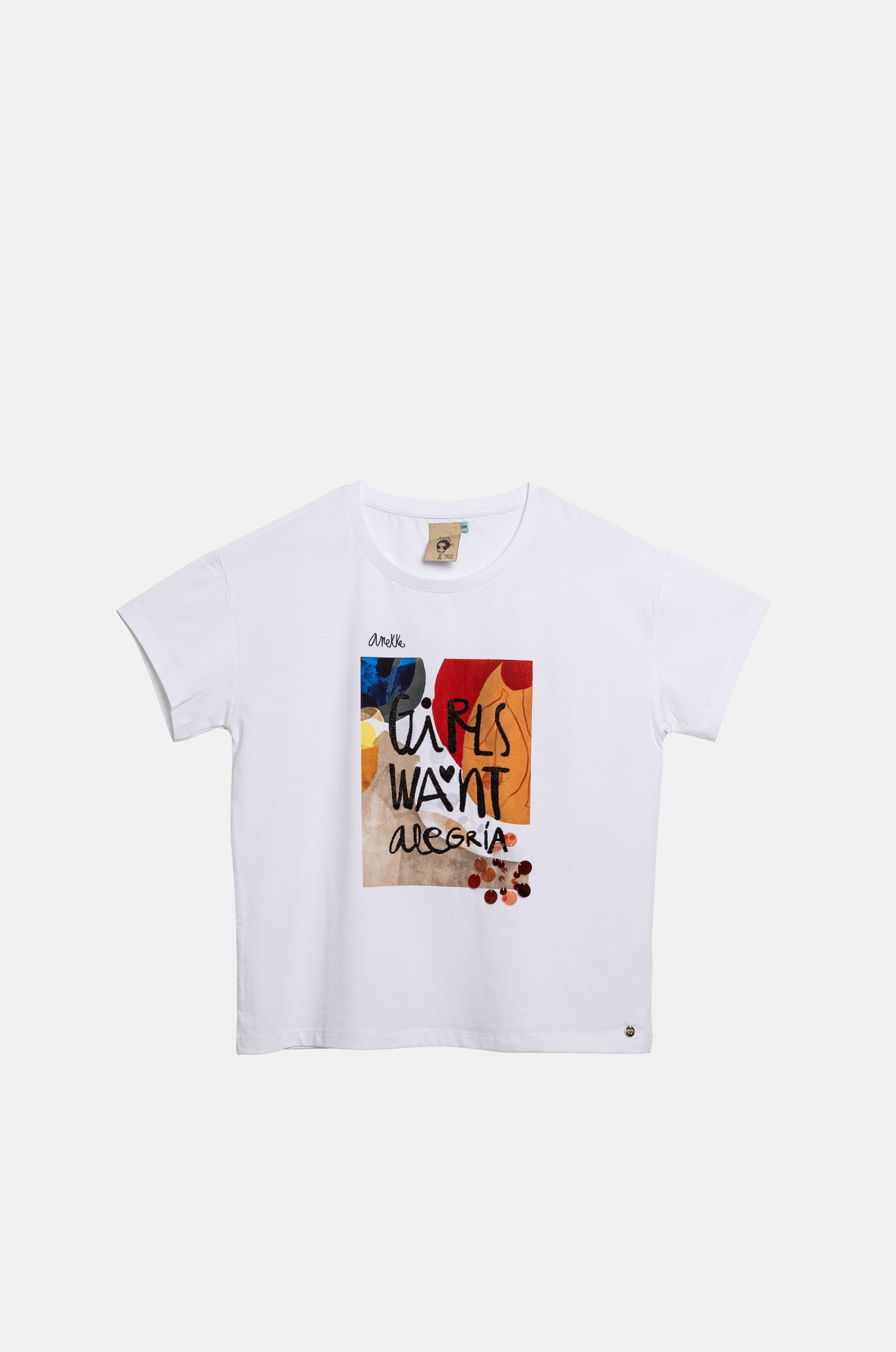 Camiseta manga corta blanca Alma