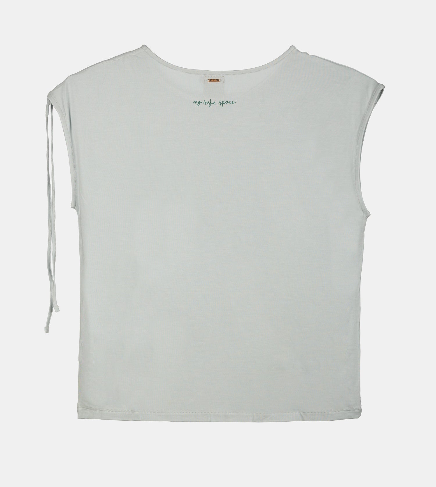 Camiseta fruncido lateral azul