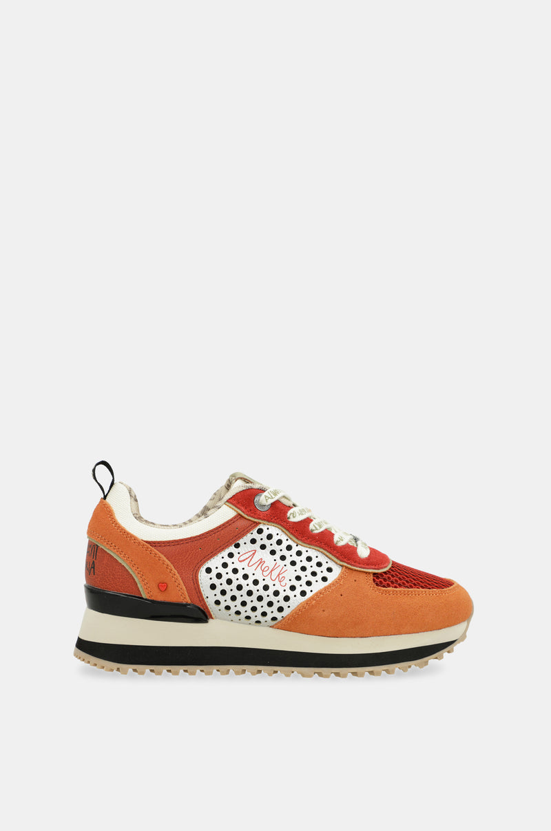 Deportivos plataforma rojos