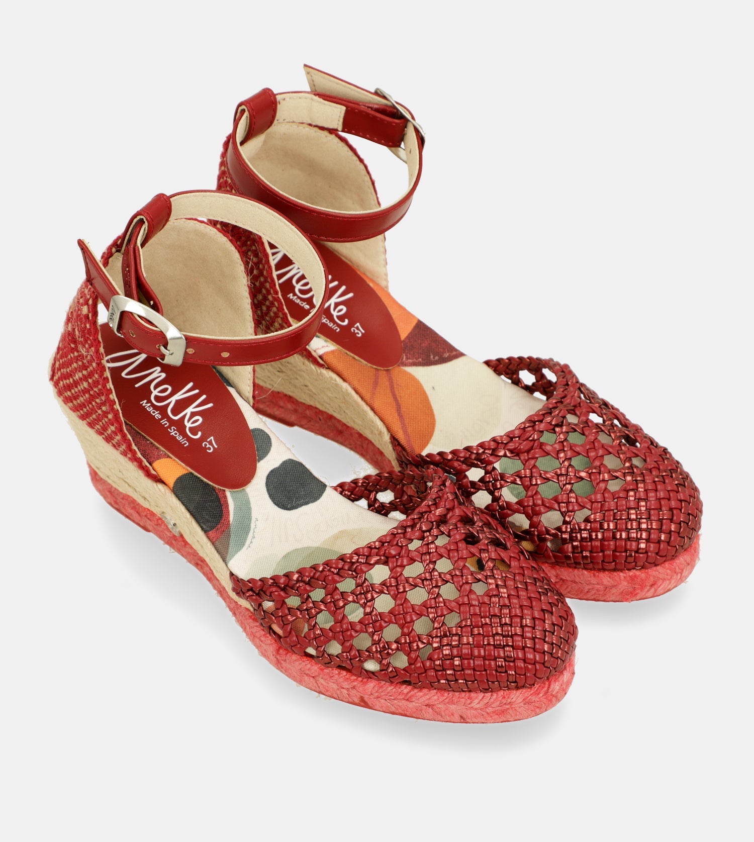 Sandalias de cuña rojas Alma