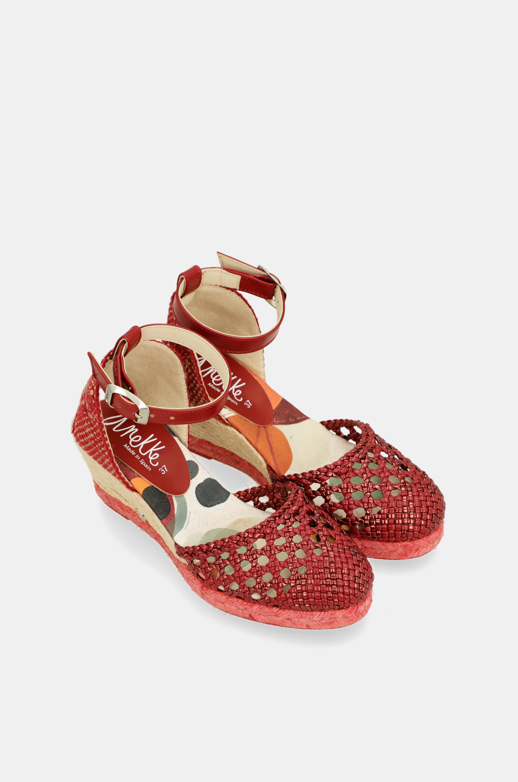 Sandalias de cuña rojas Alma