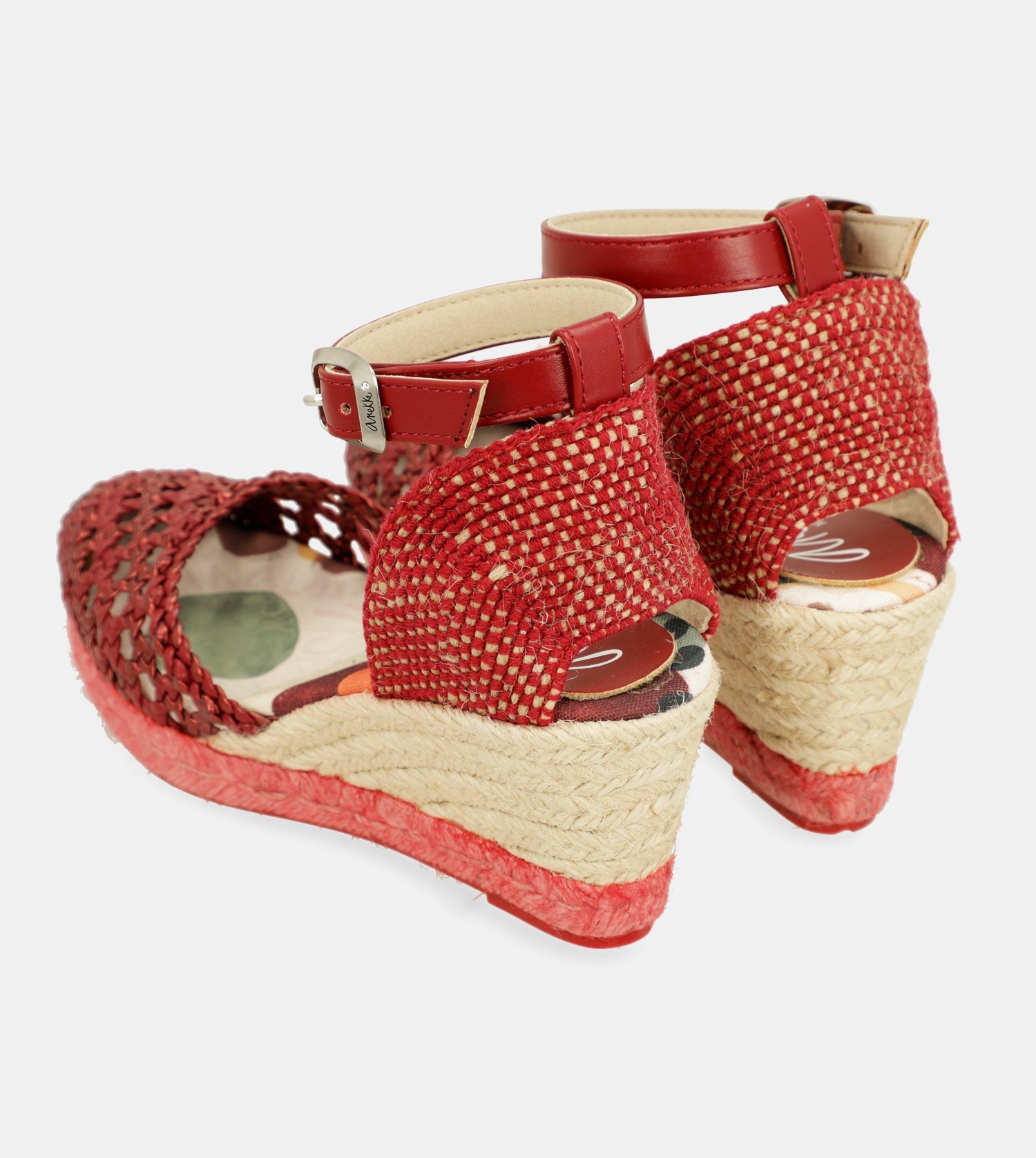 Sandalias de cuña rojas Alma