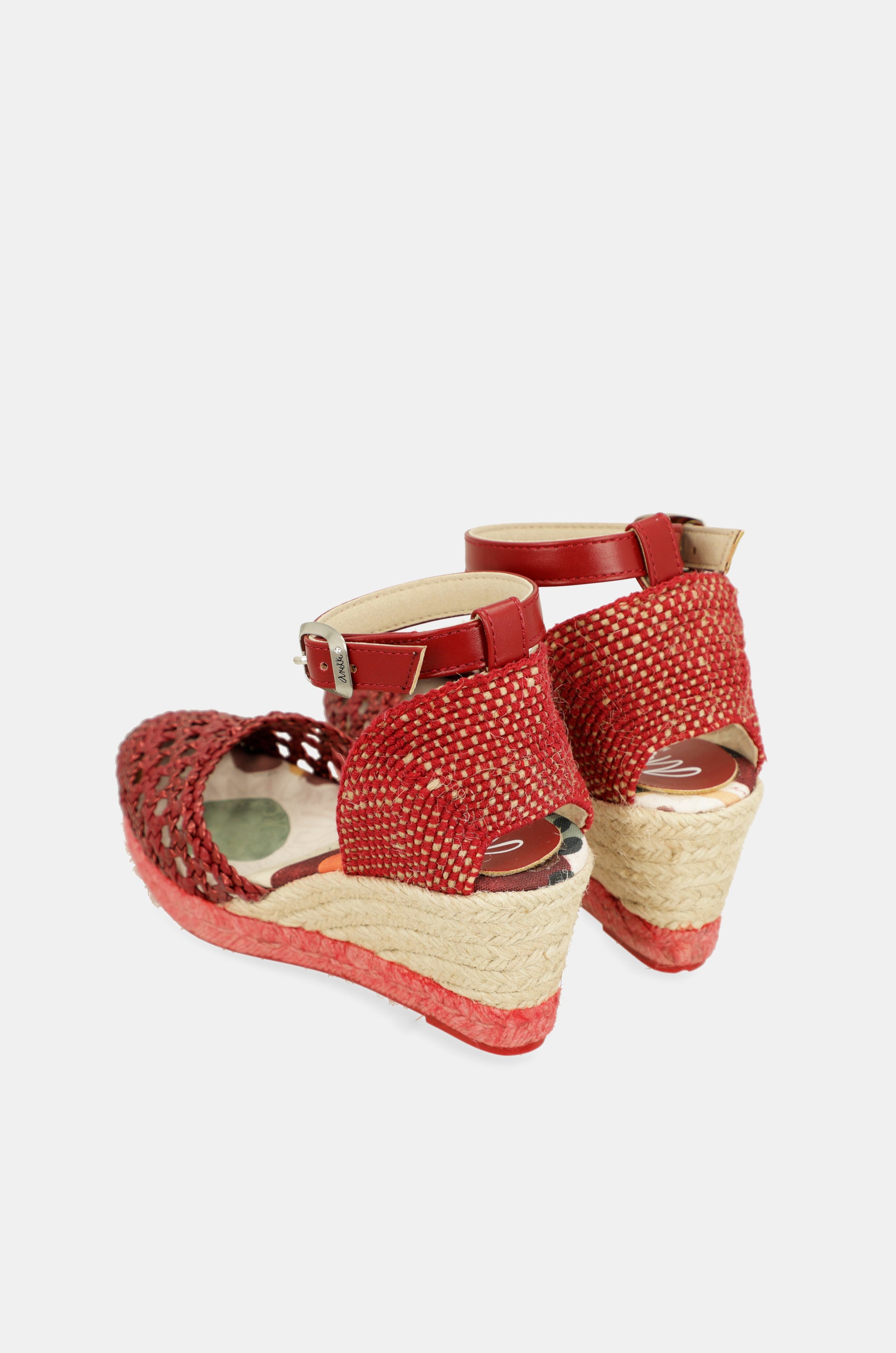 Sandalias de cuña rojas Alma