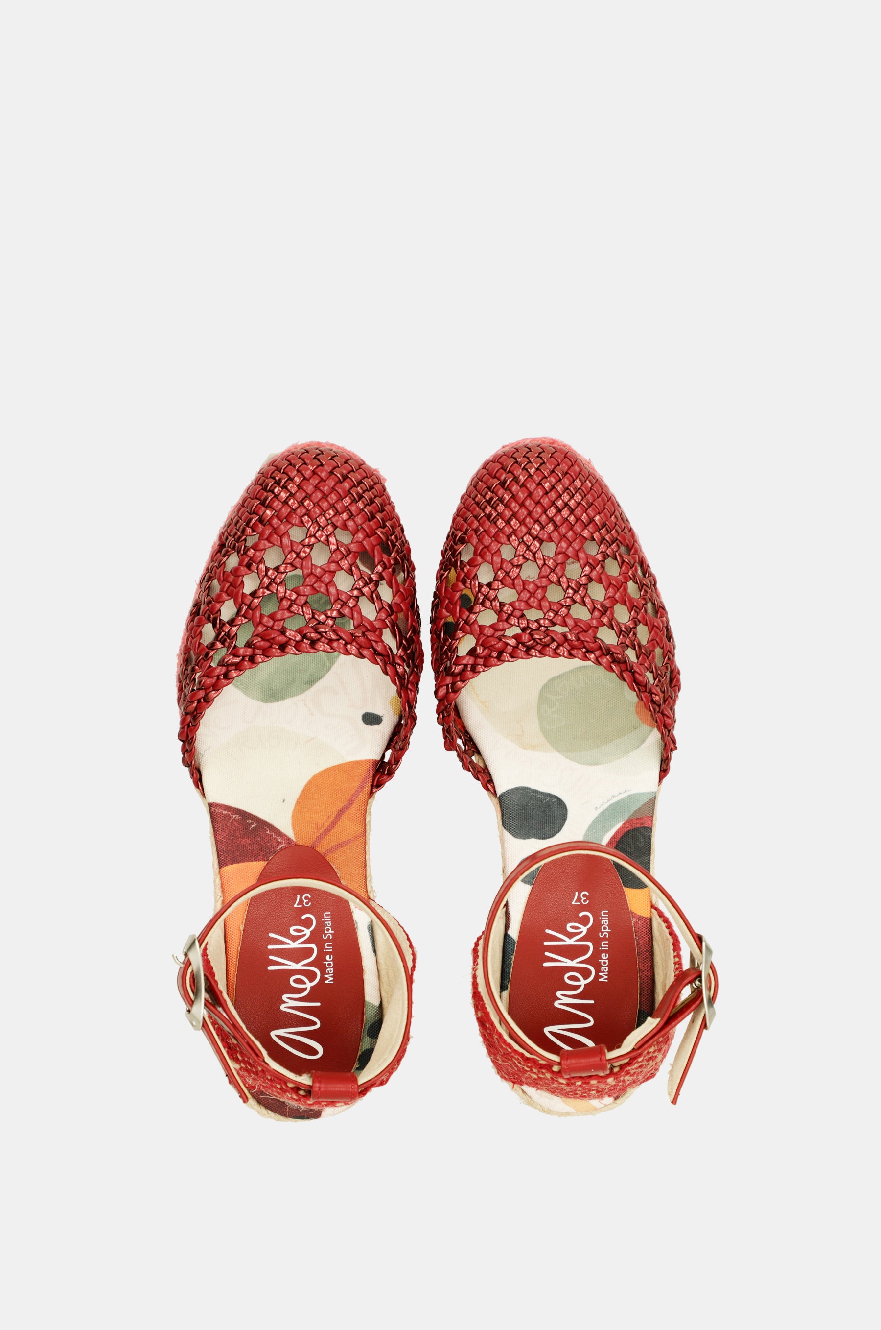 Sandalias de cuña rojas Alma