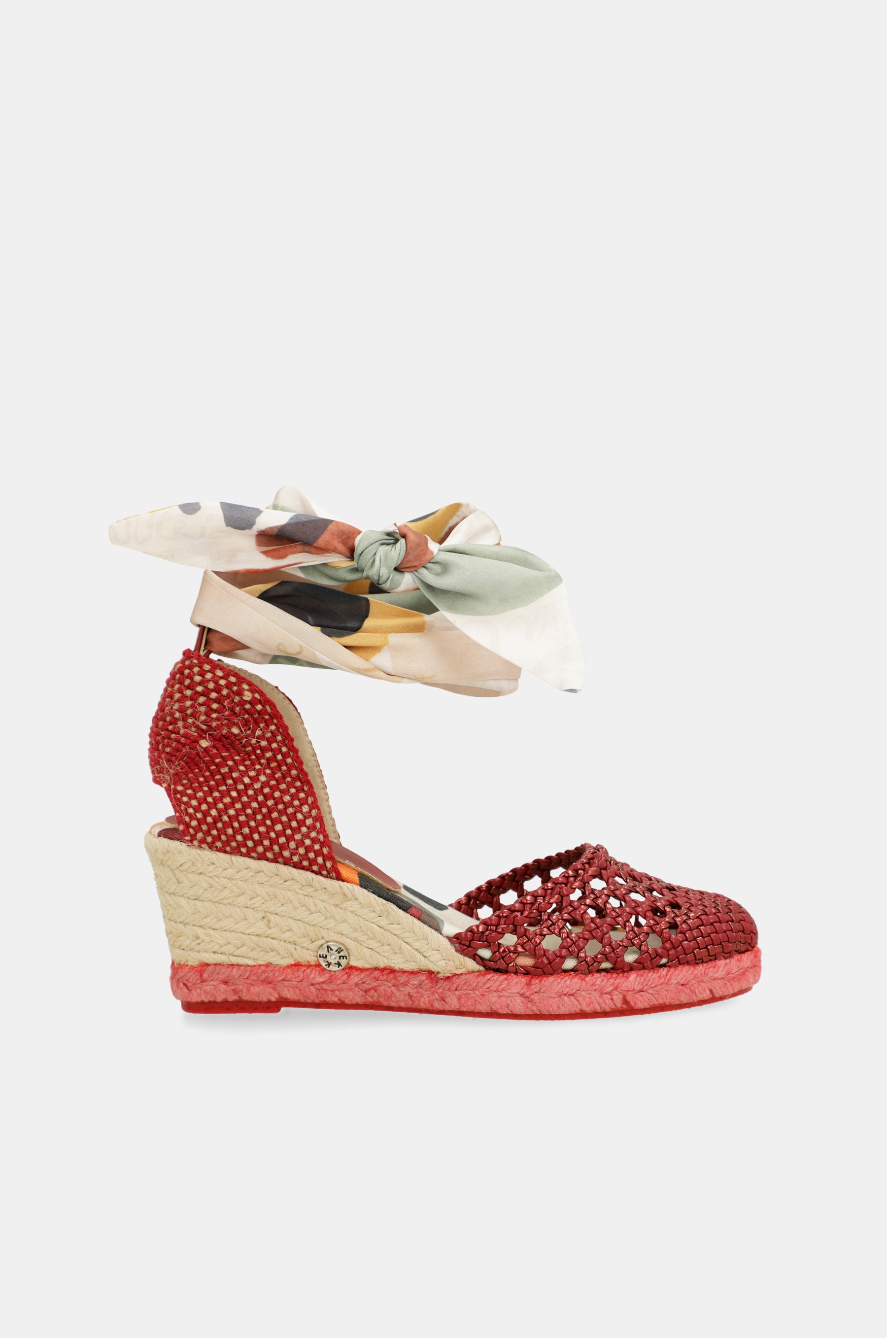 Sandalias de cuña rojas Alma