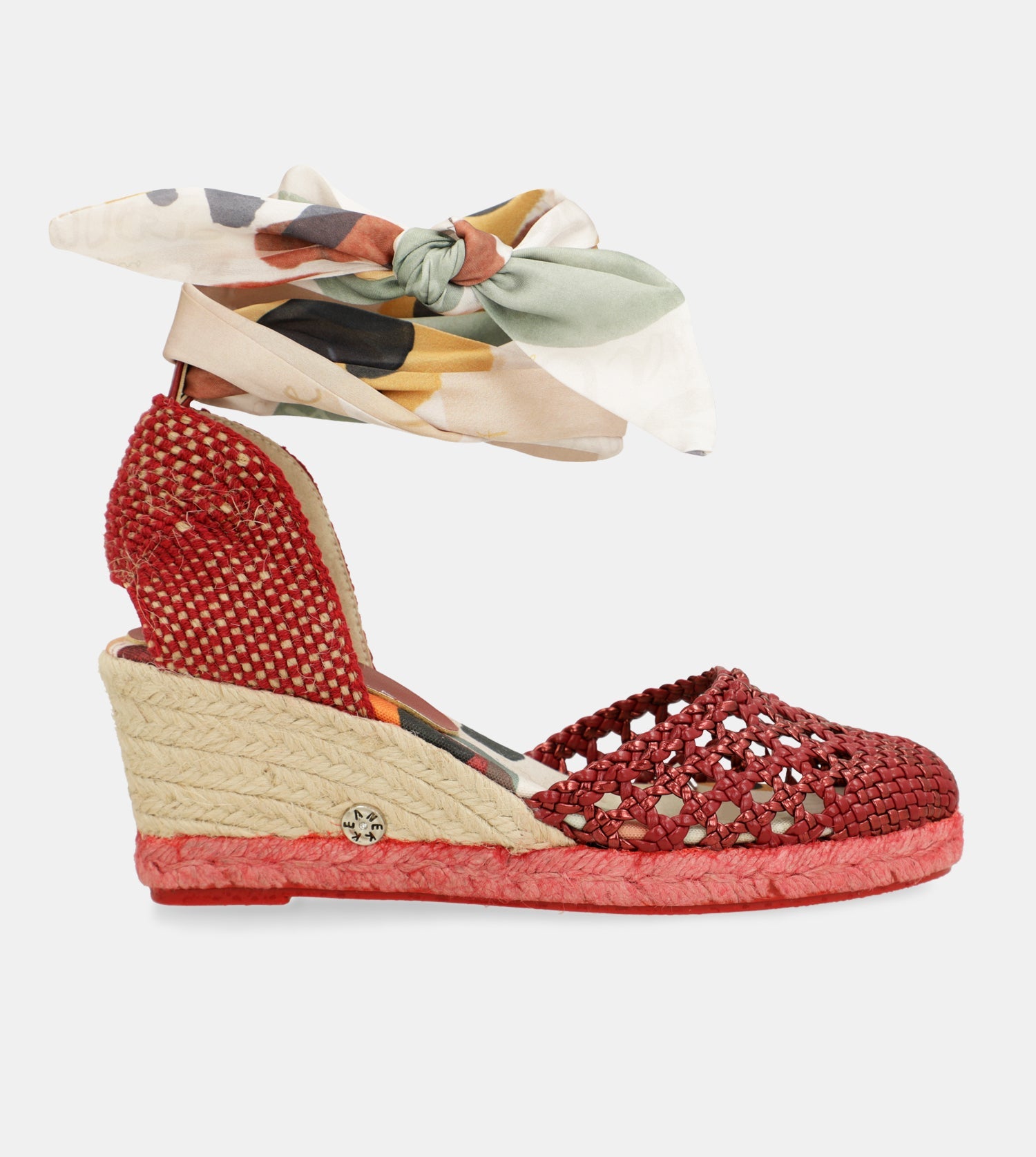 Sandalias de cuña rojas Alma