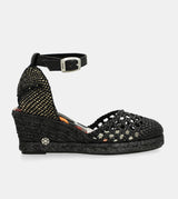 Sandalias de cuña negras Alma