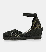 Sandalias de cuña negras Alma