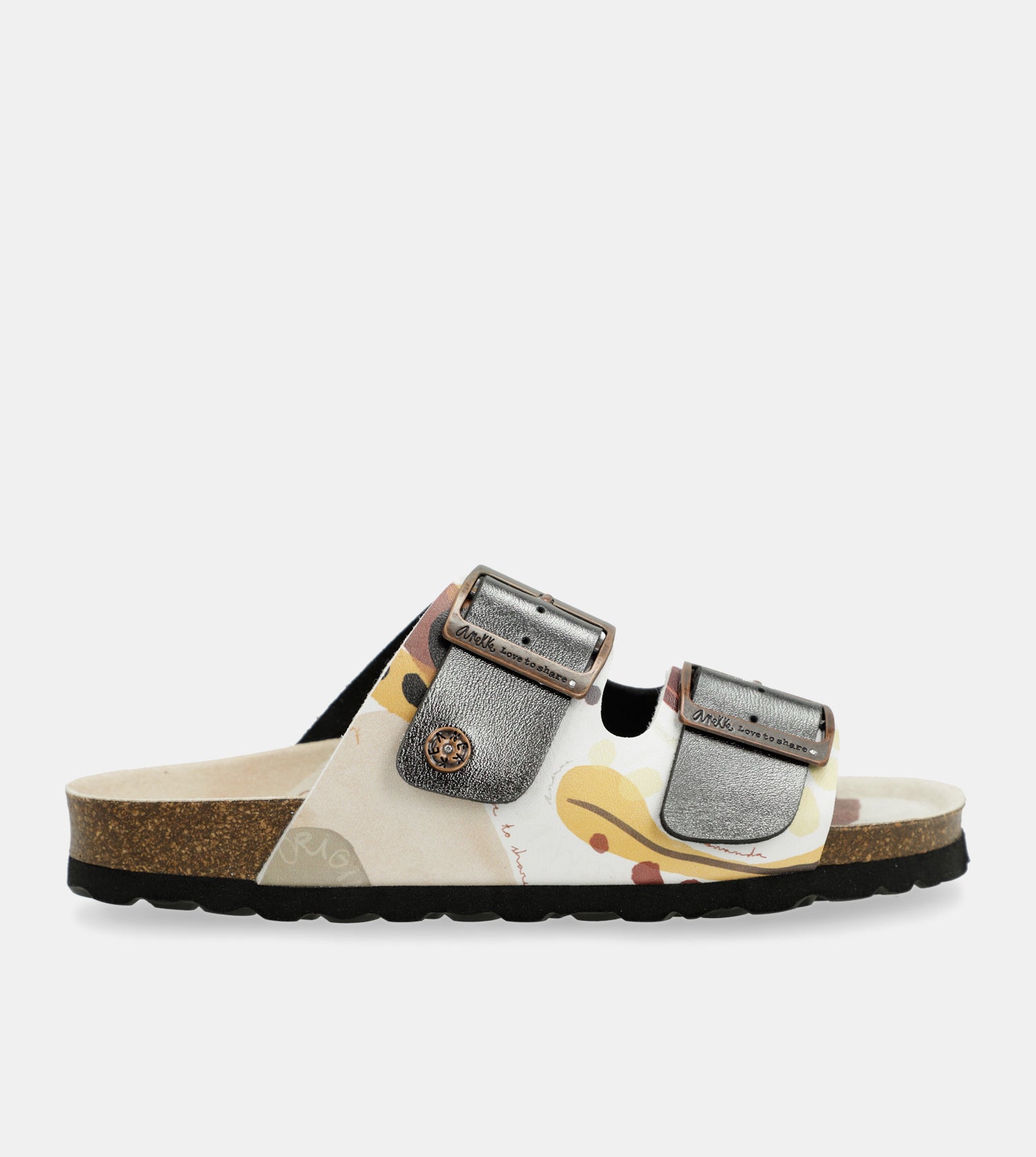 Sandalias bio multicolor negras