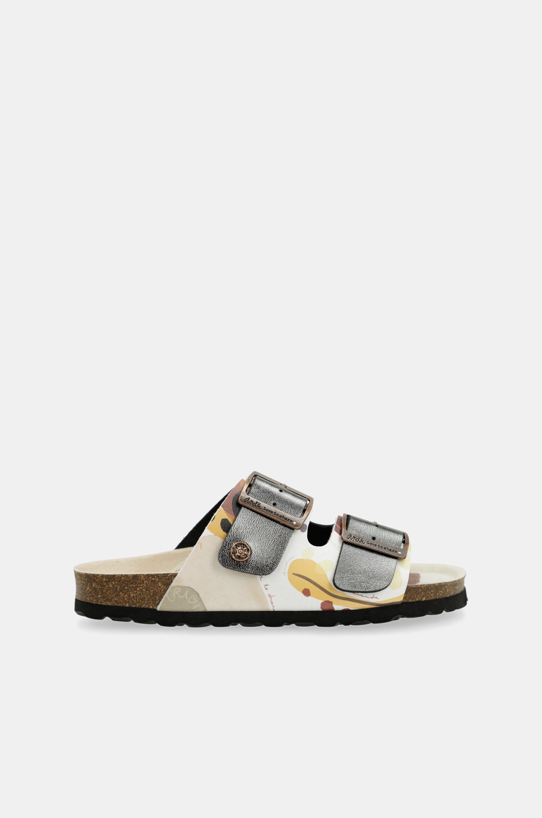 Sandalias bio multicolor negras