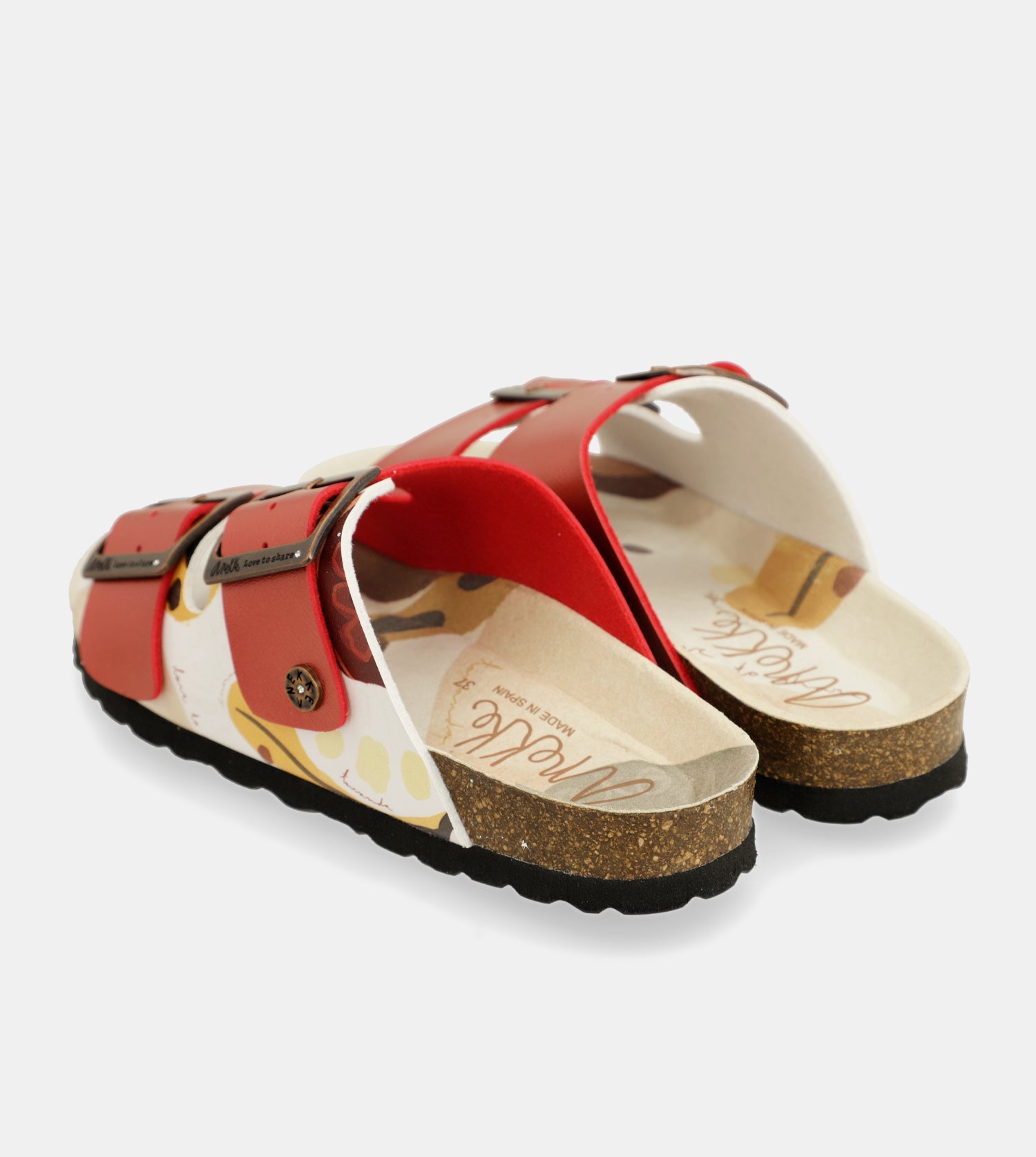 Sandalias bio multicolor rojas