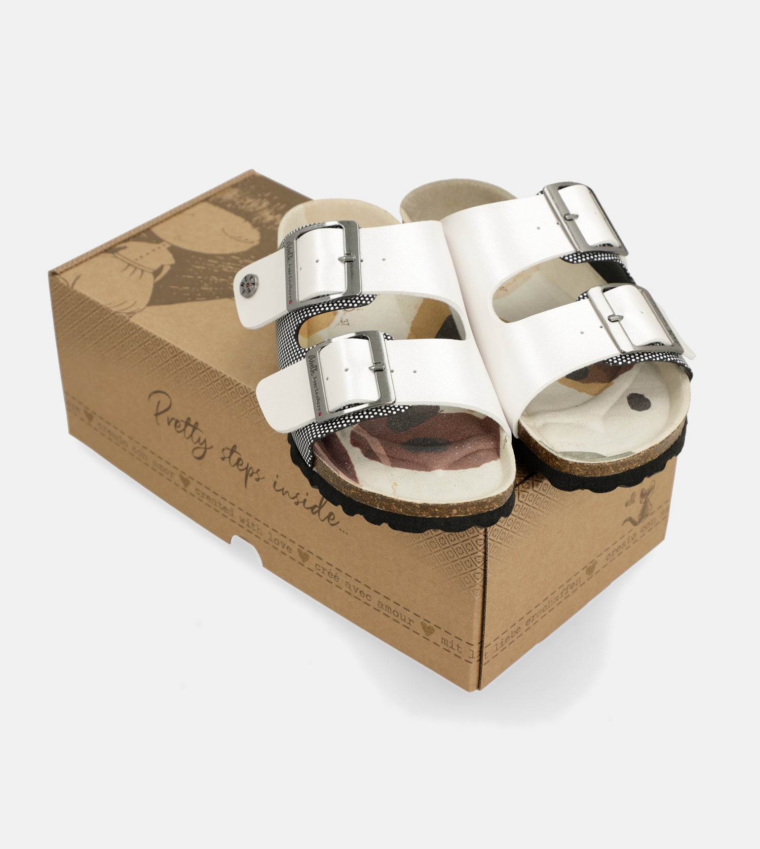 Sandalias bio blancas Lunares