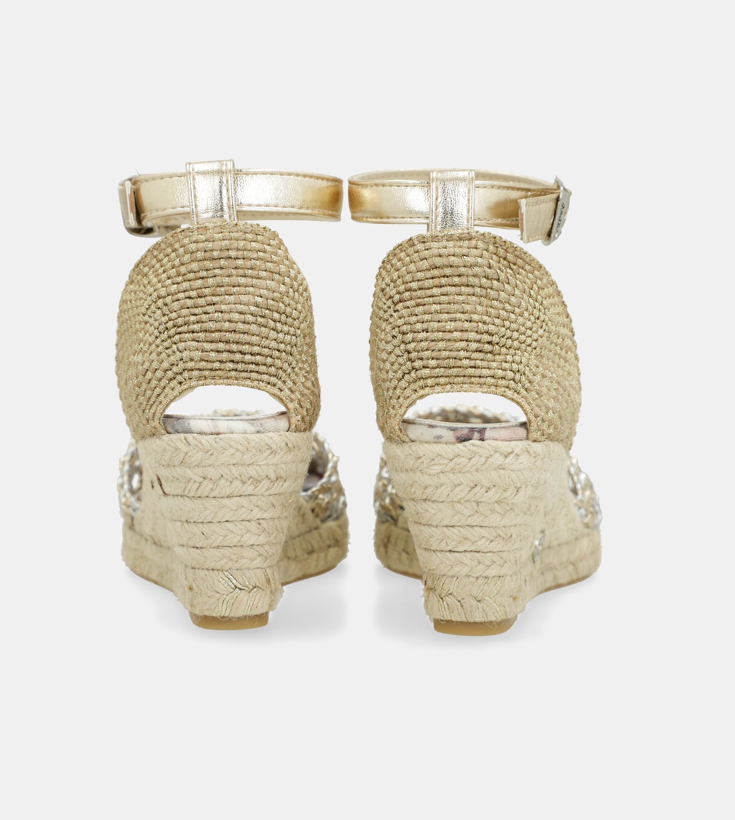 Sandalias de cuña plata Memories