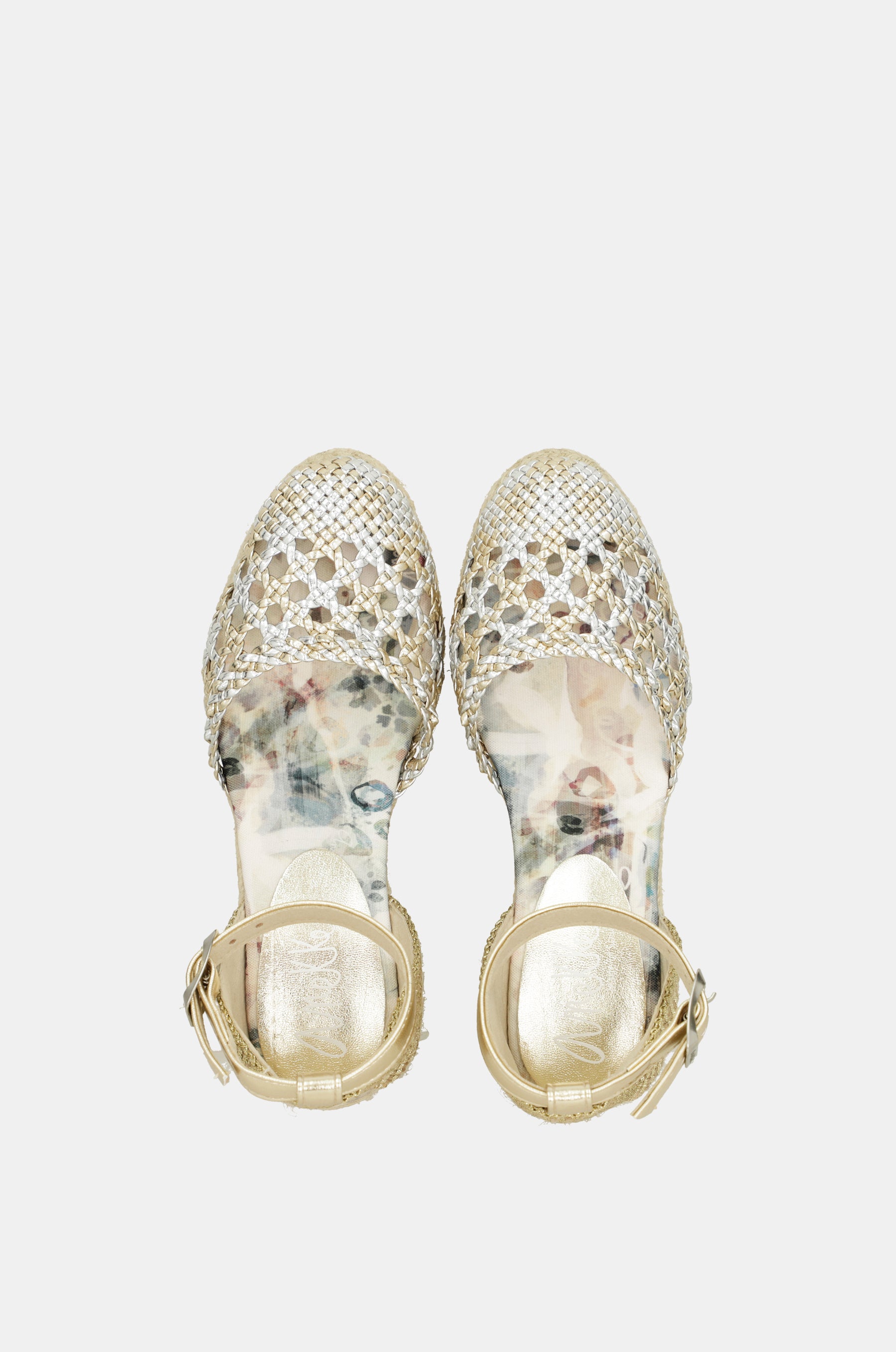 Sandalias de cuña plata Memories