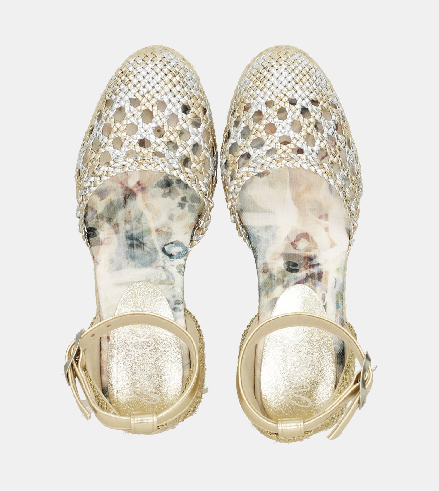 Sandalias de cuña plata Memories