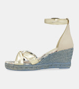 Sandalias de cuña azul Memories