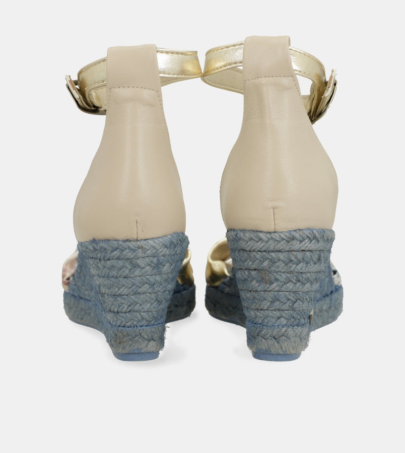Sandalias de cuña azul Memories