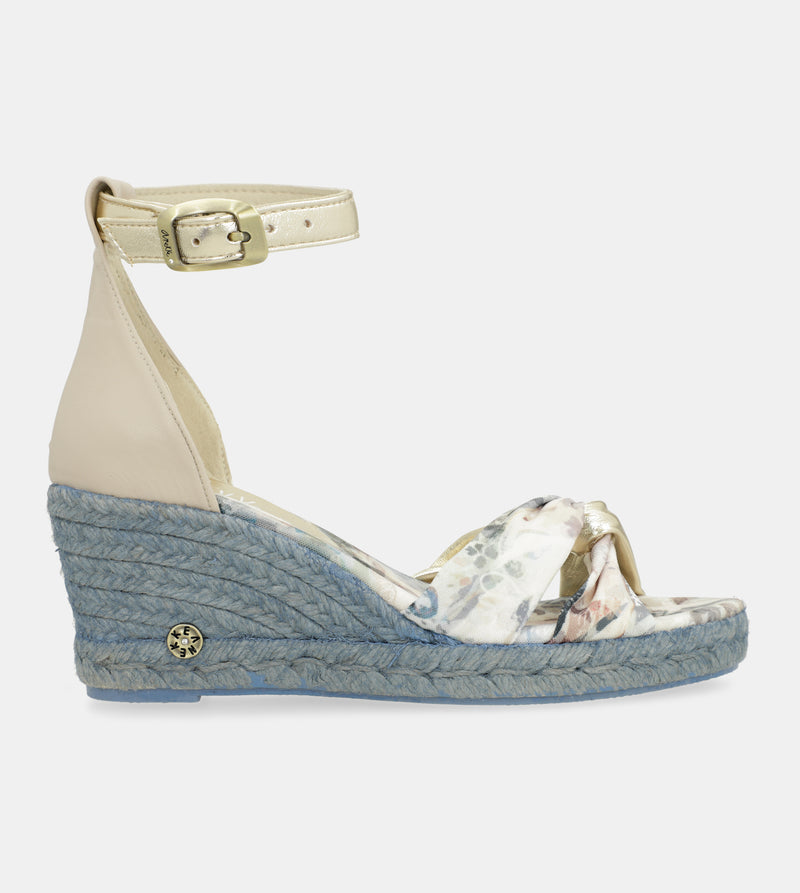 Sandalias de cuña azul Memories