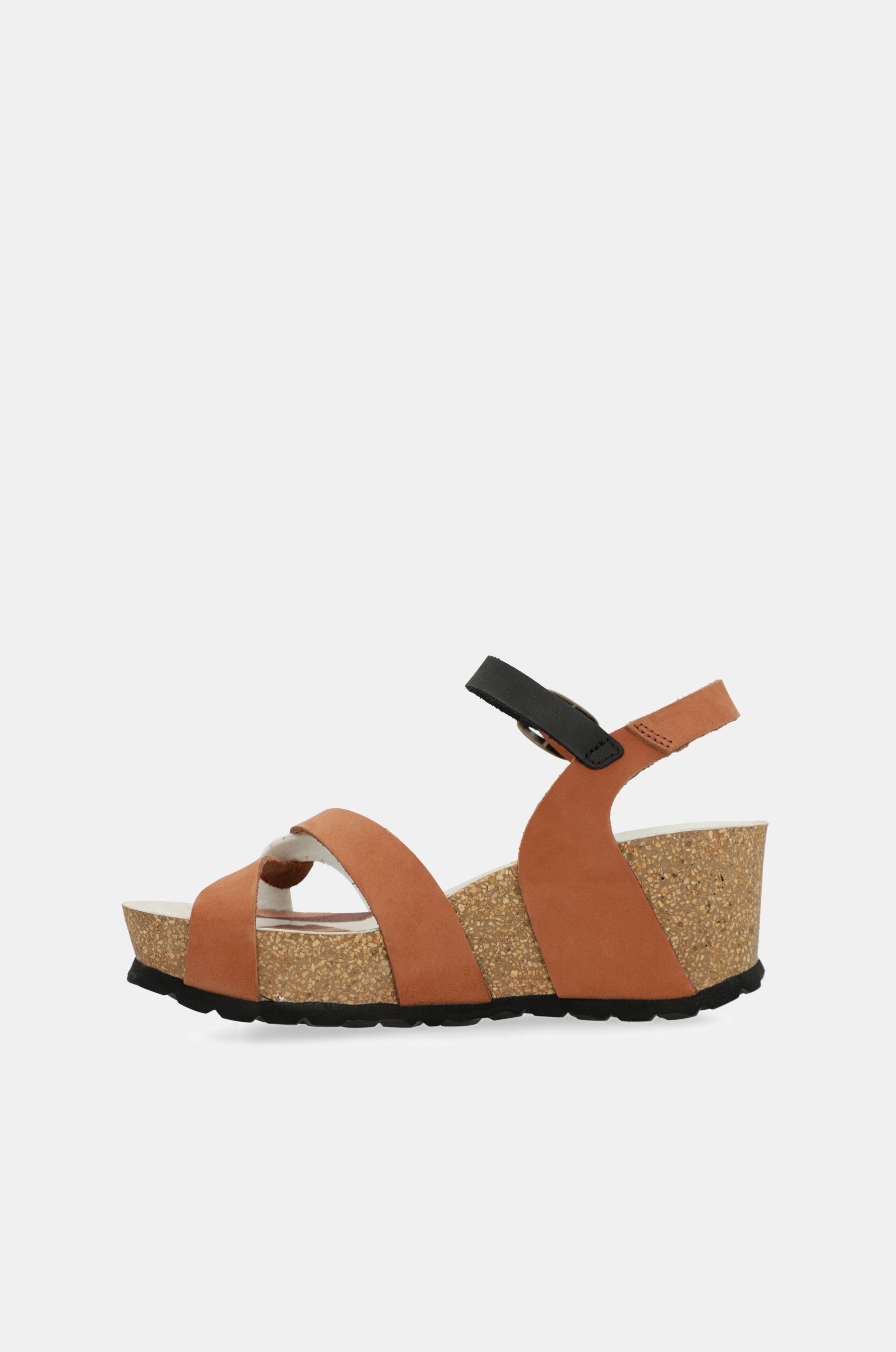 Sandalias cuña bio tiras cuero