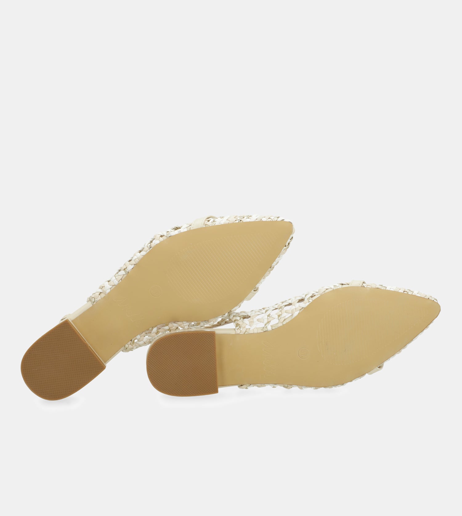 Bailarinas destalonadas blanco y rosa