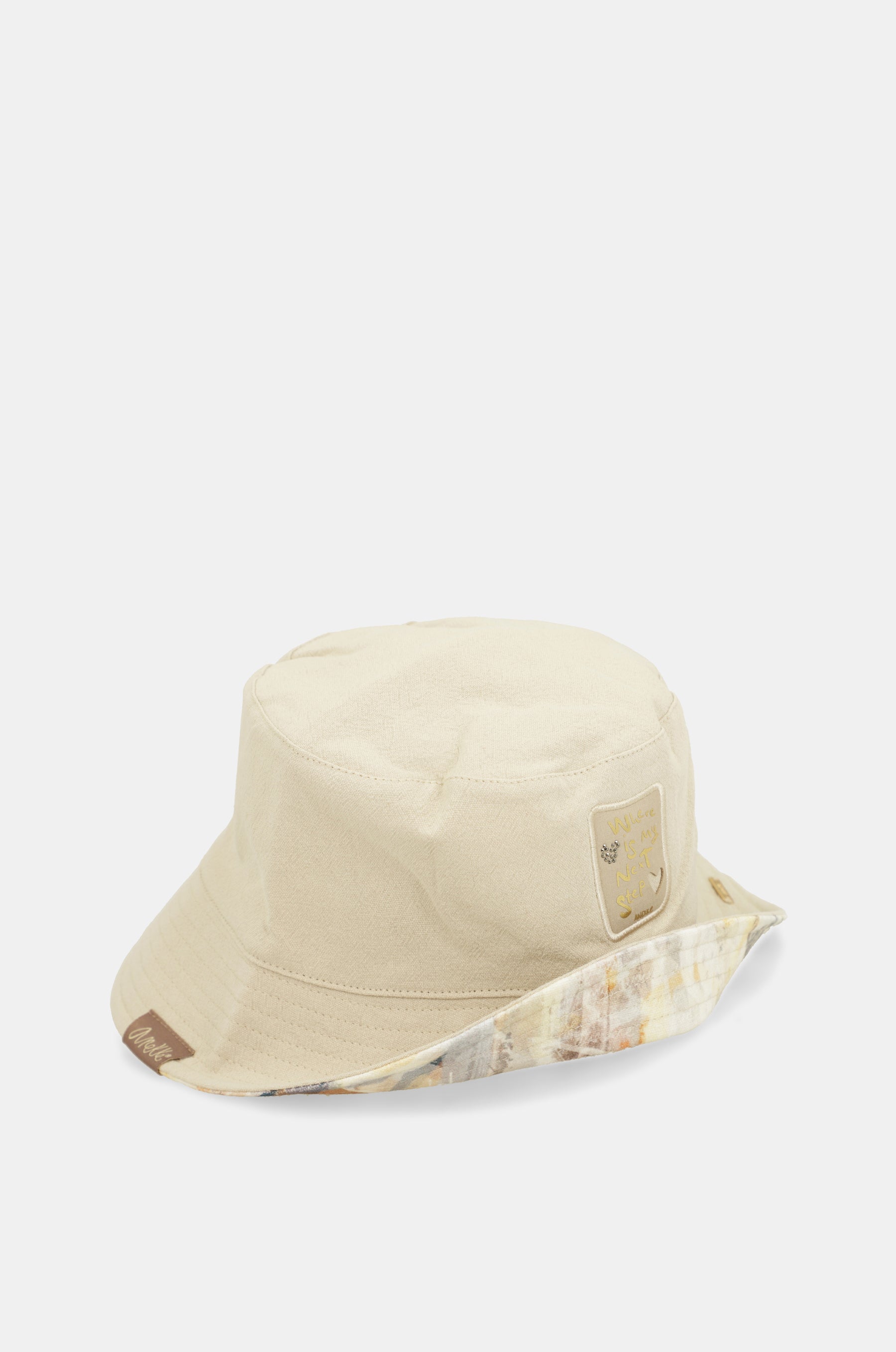 Gorro pescador reversible beige
