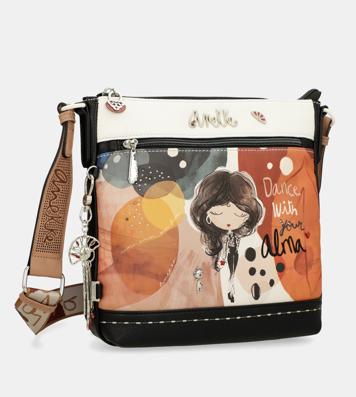 Bandolera con bolsillo frontal Alma