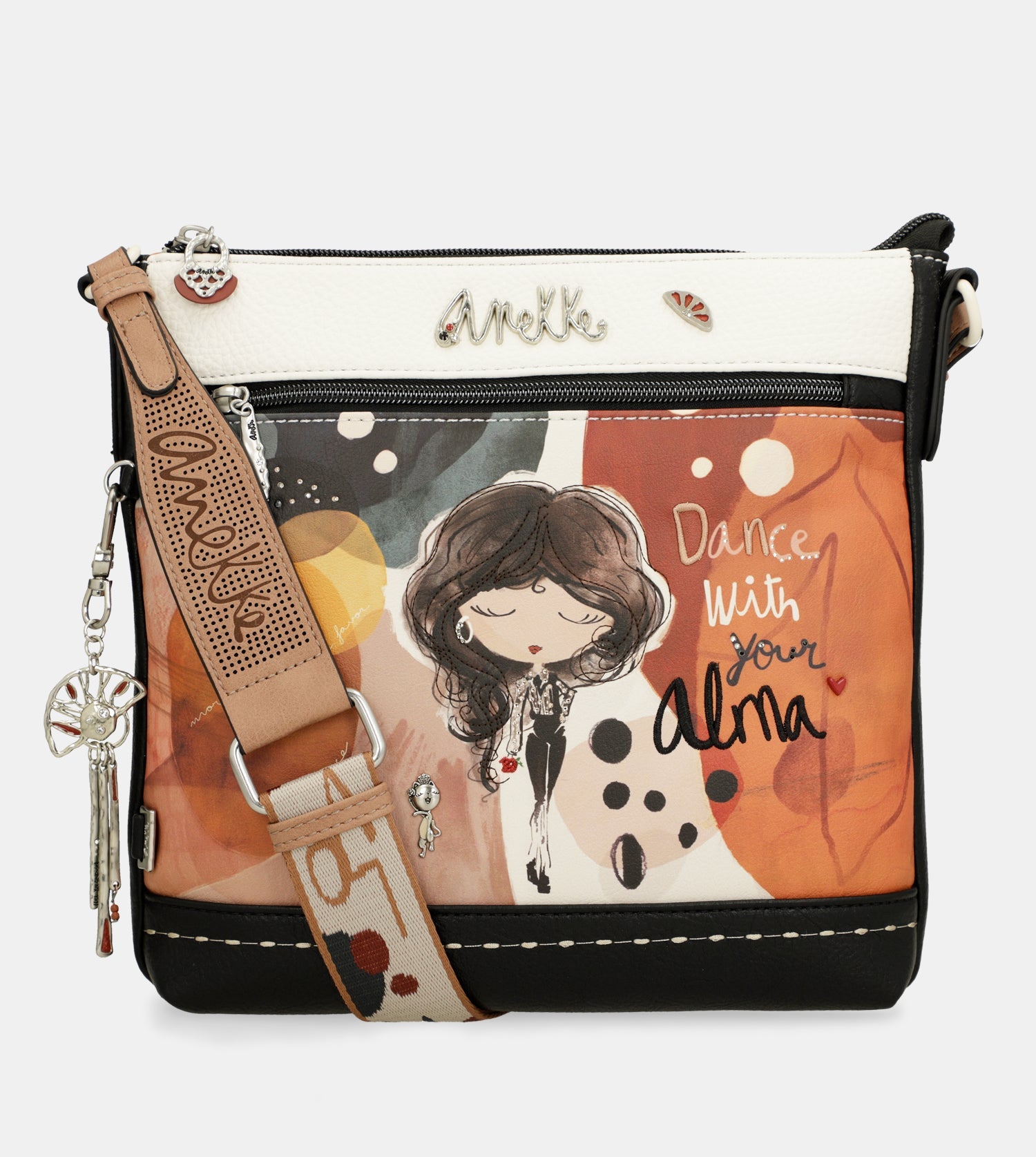 Bandolera con bolsillo frontal Alma