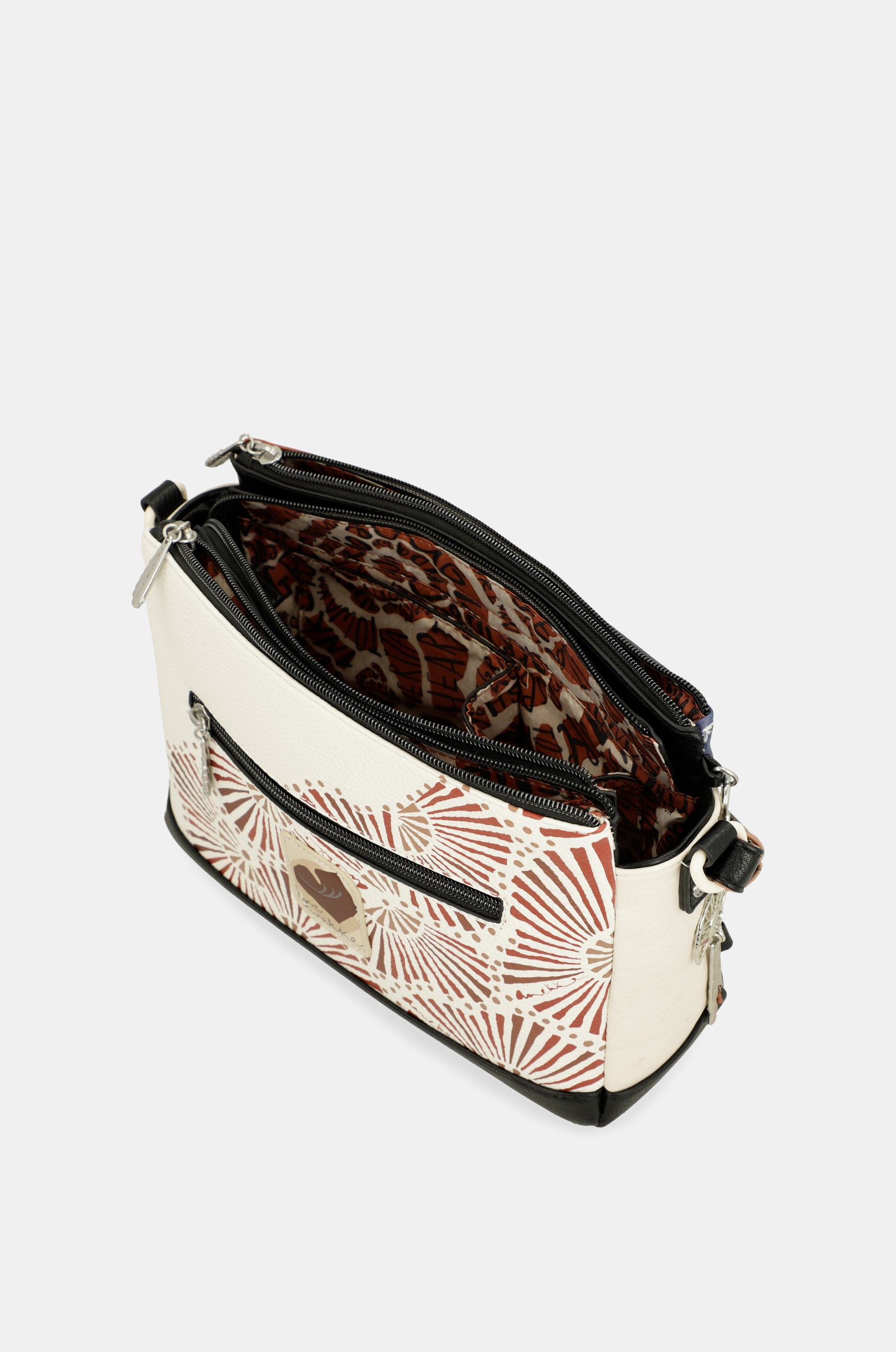 Bandolera estampada 3 compartimentos Alma