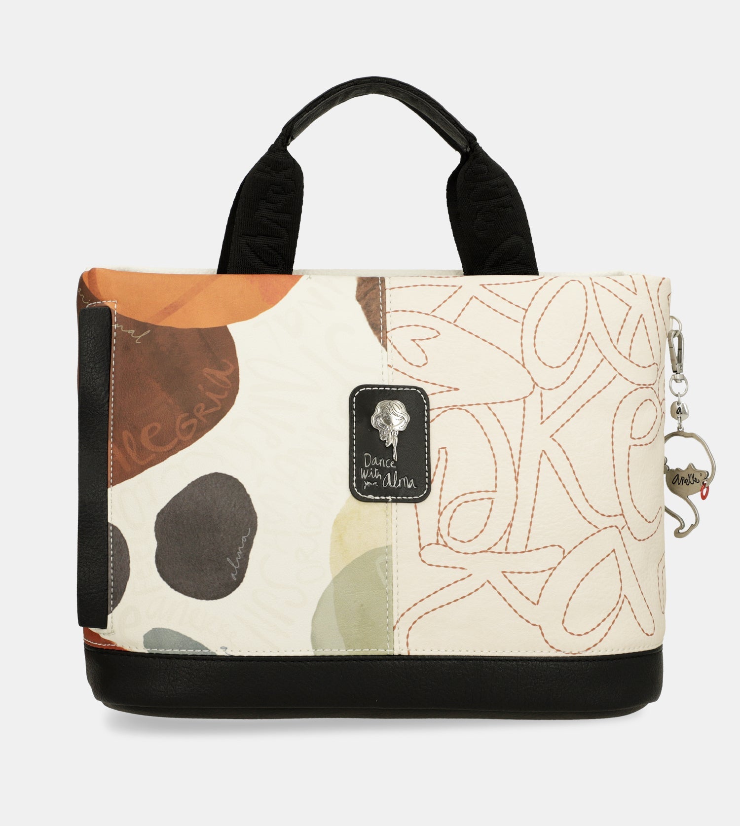 Bolso de mano con bandolera Lunares
