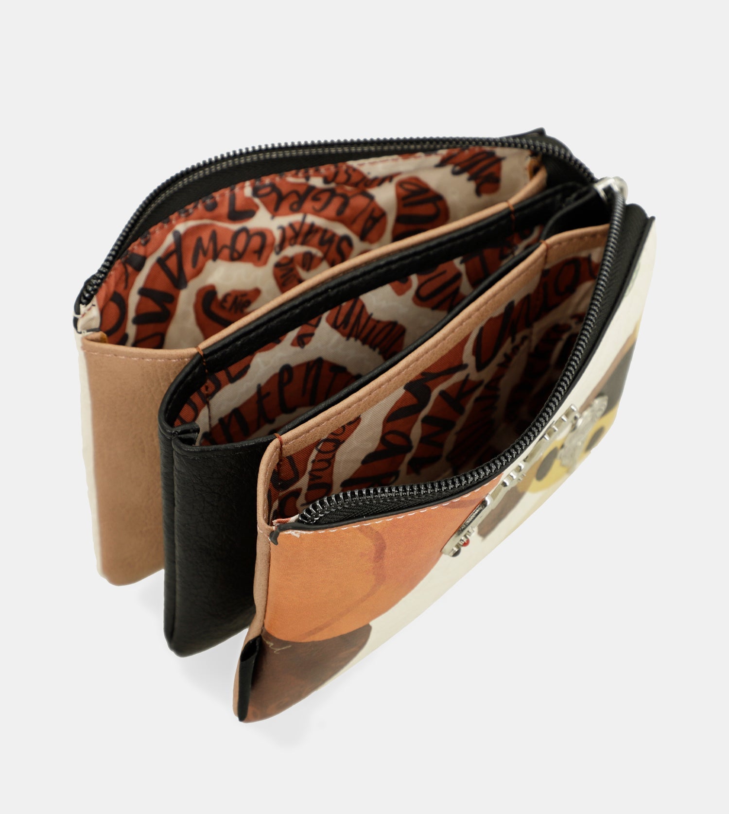 Monedero 3 compartimentos Lunares