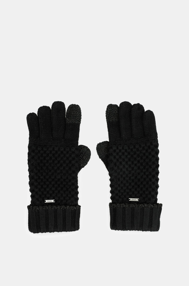 Guantes de punto negros