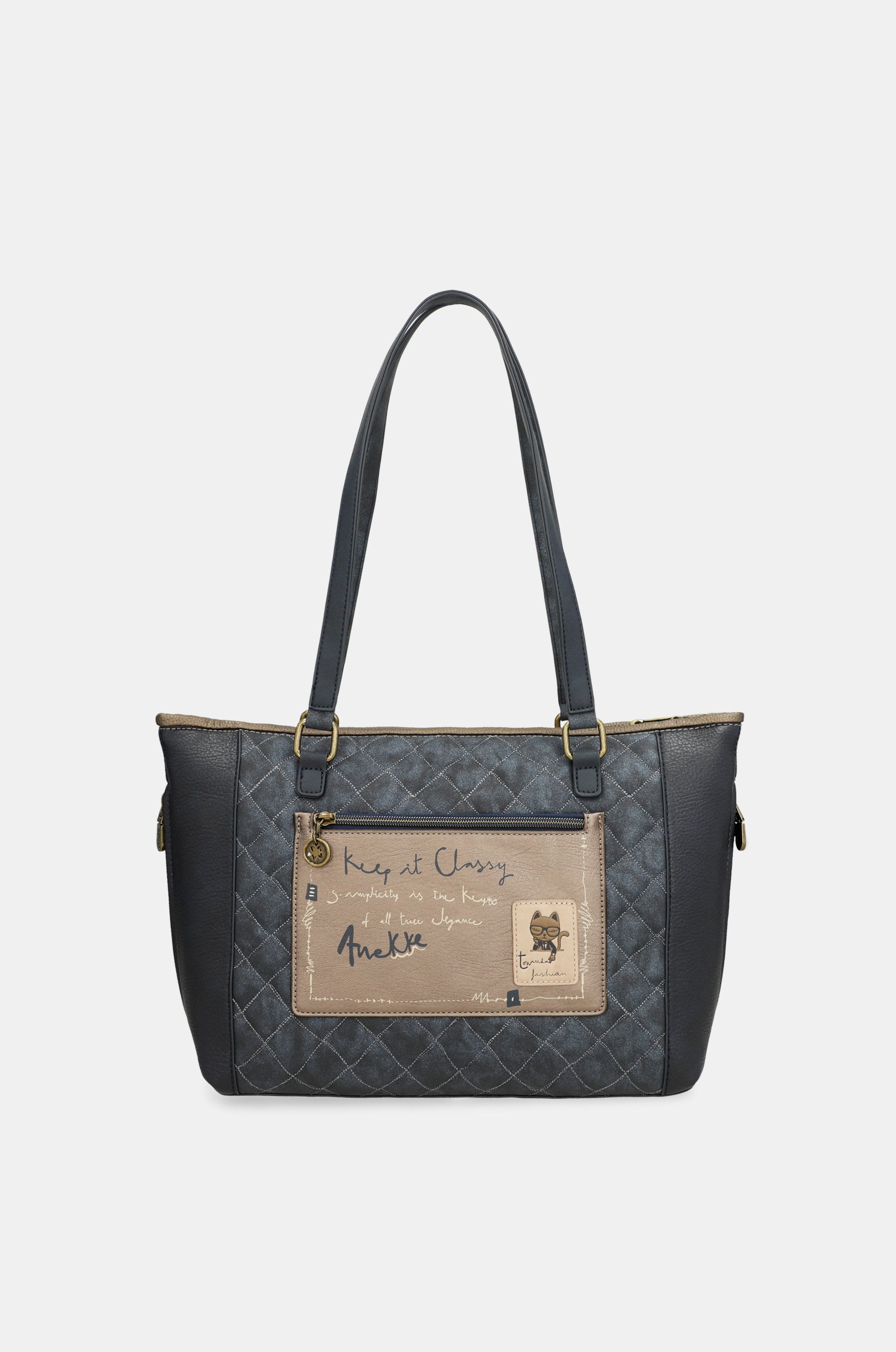 Bolso shopper con bandolera Studio