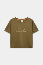 Camiseta de manga corta verde