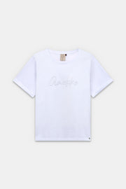 Camiseta blanca de manga corta