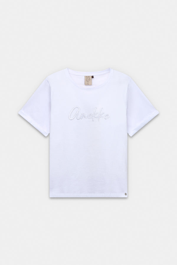 Camiseta blanca de manga corta