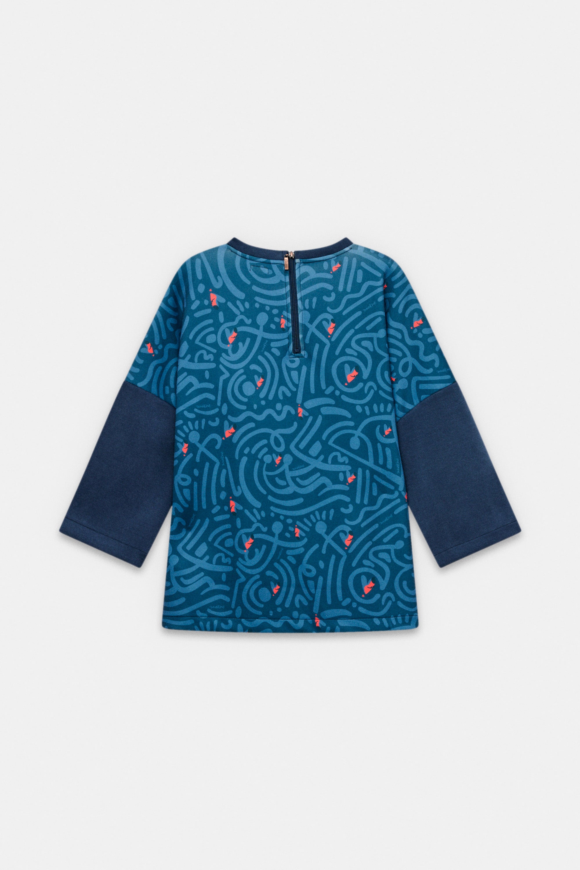 Sudadera manga corta azul marino