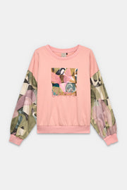 Sudadera de manga larga rosa