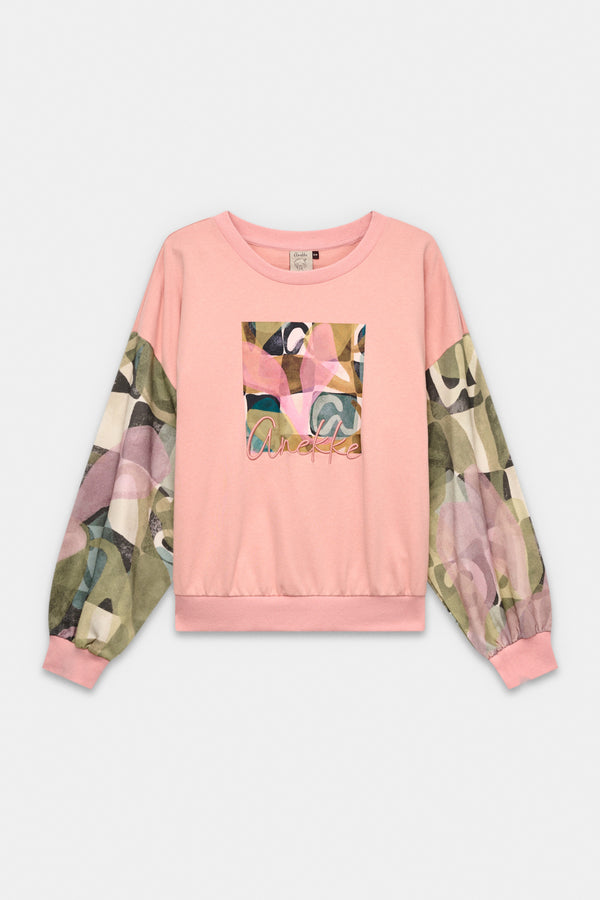 Sudadera de manga larga rosa