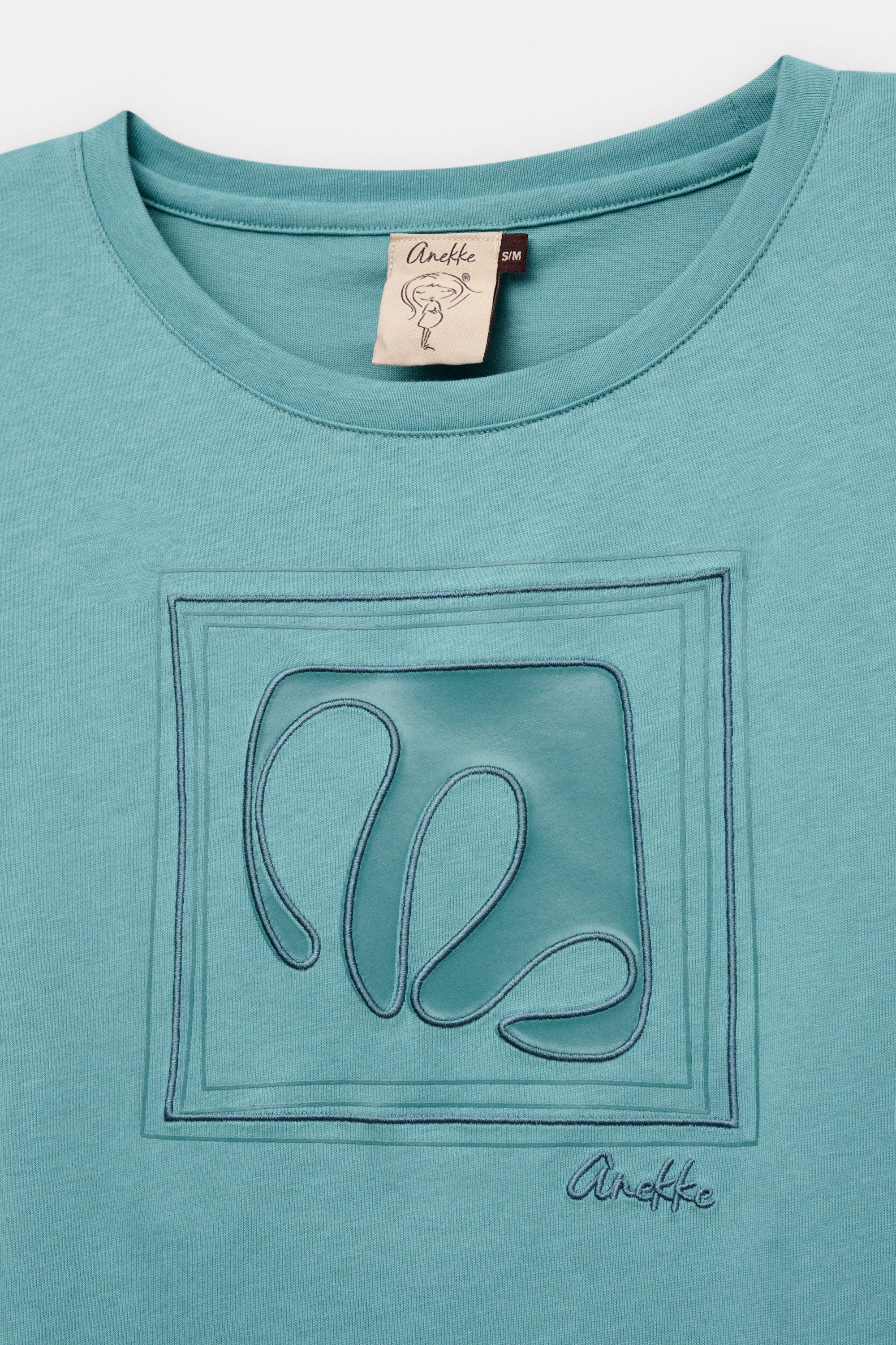 Camiseta con manga abullonada azul