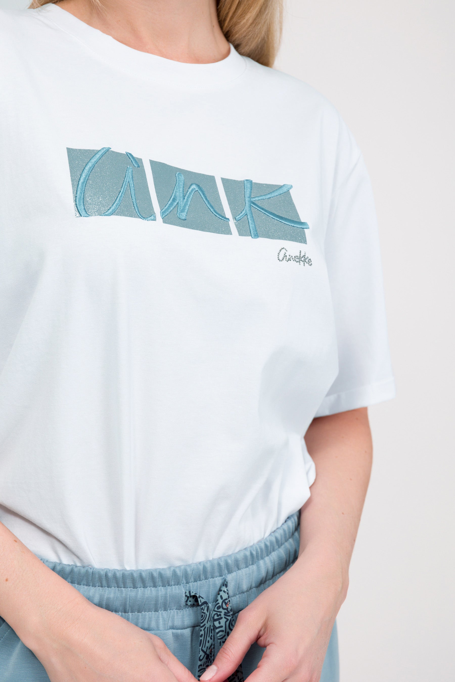 Camiseta de manga corta blanca