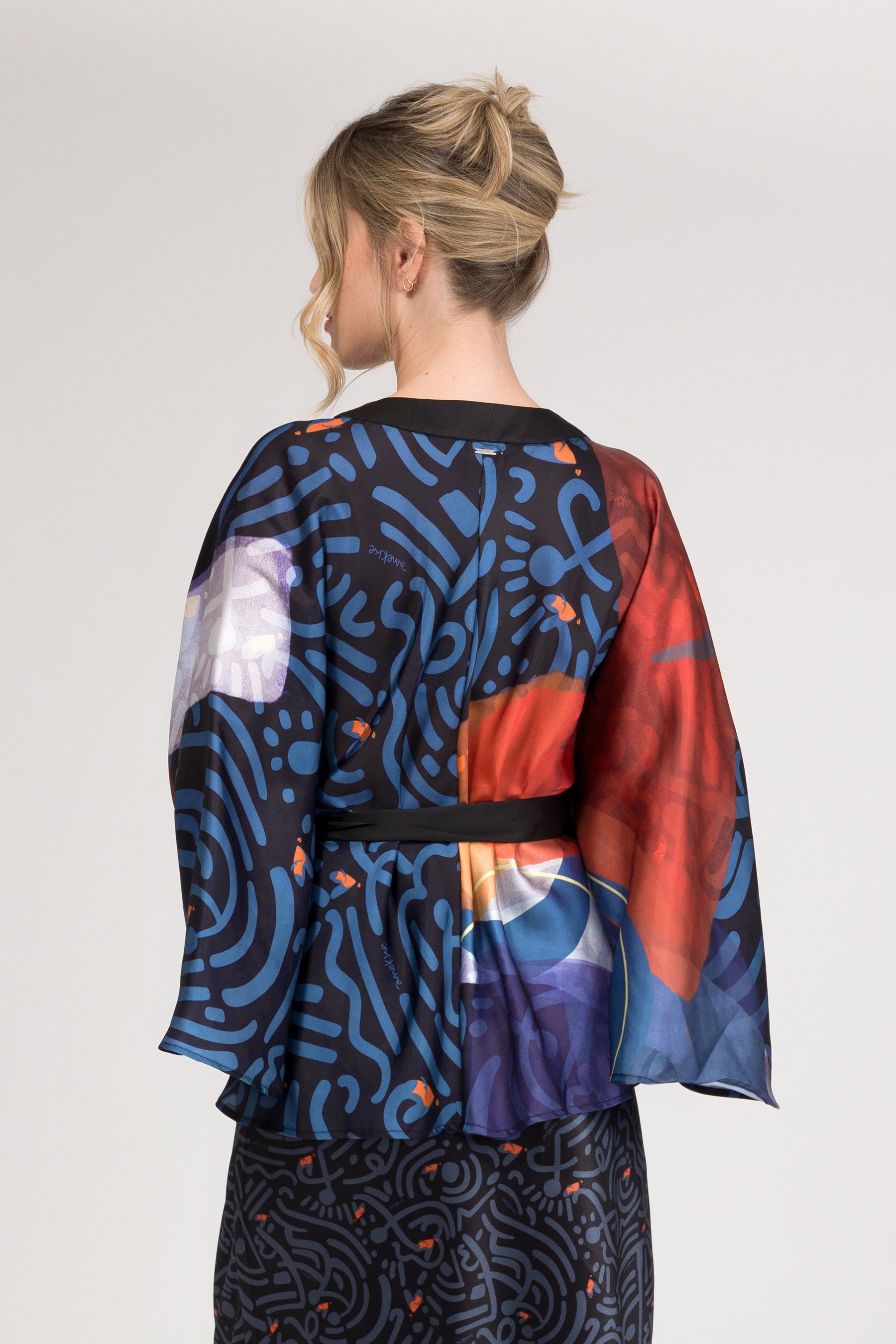 Kimono estampado fluido