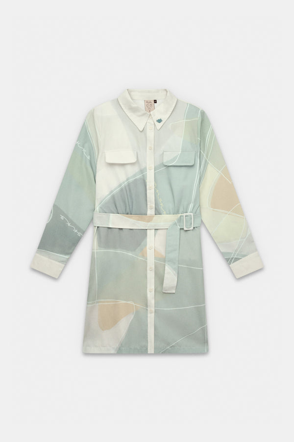 Vestido de manga larga rosa