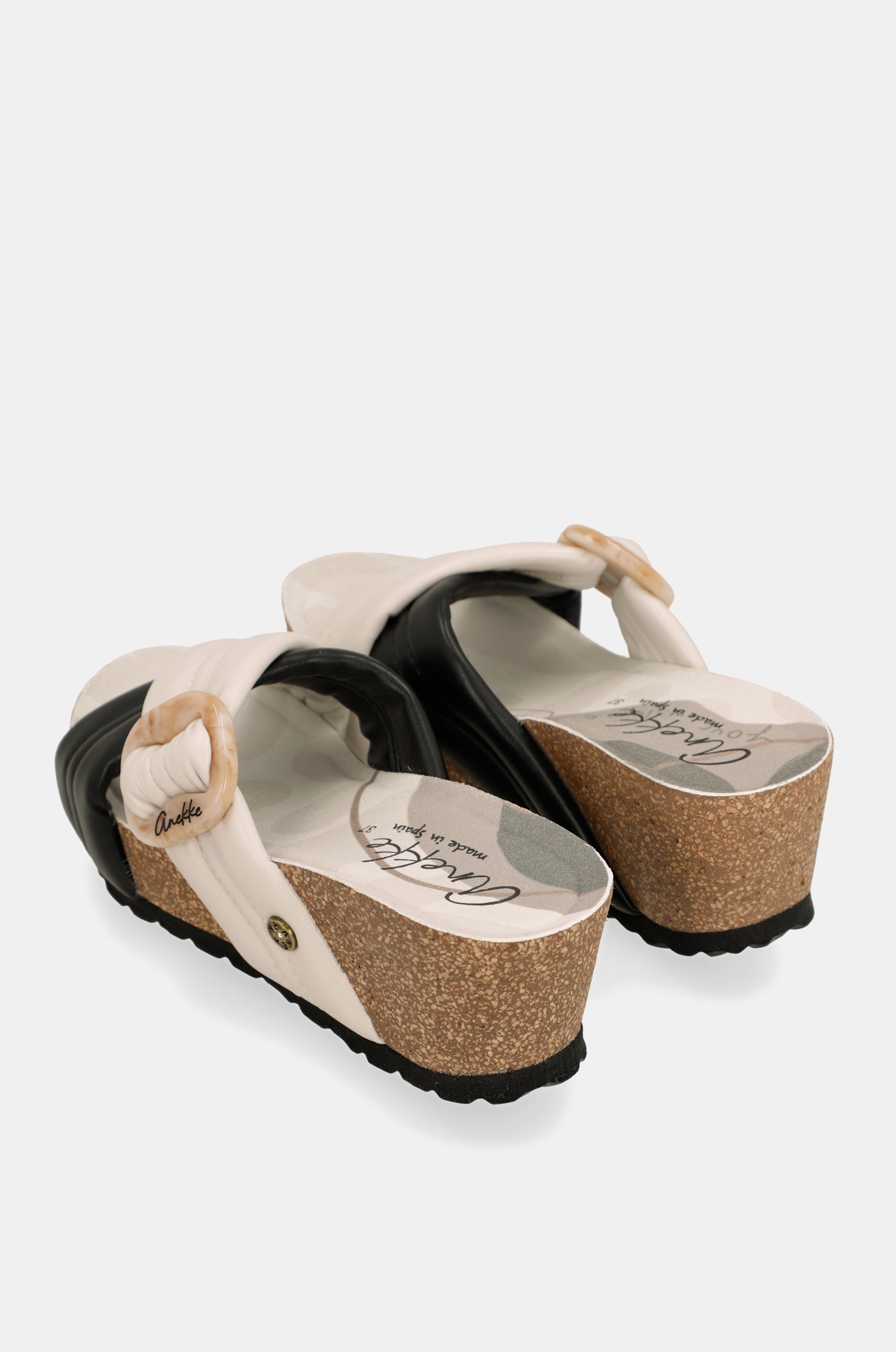 Sandalias cruzada blanca y negra