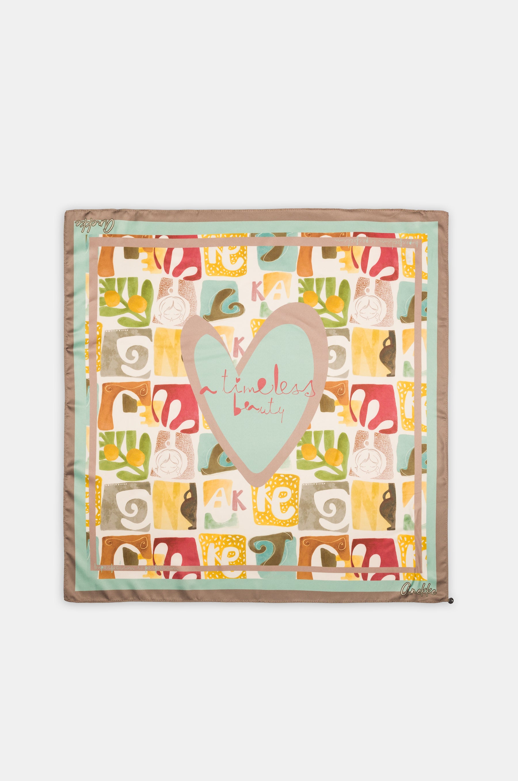 Pañuelo cuadrado estampado Amphora