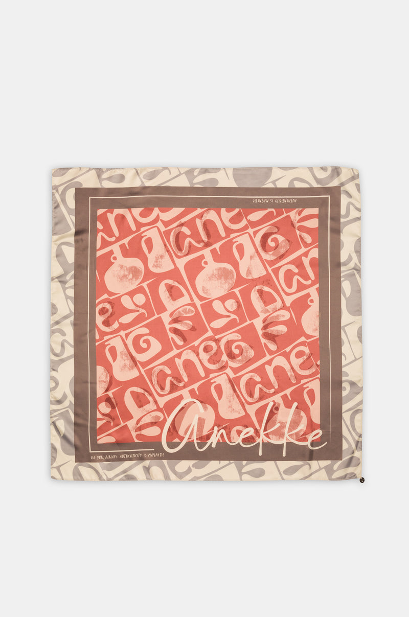 Pañuelo cuadrado estampado Gaia