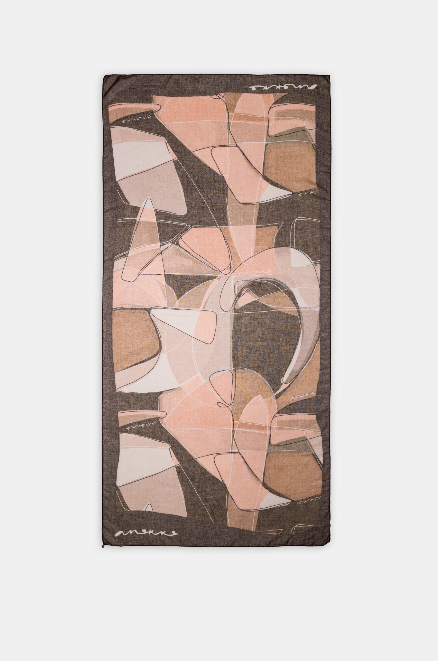 Pañuelo largo marrón Auralis