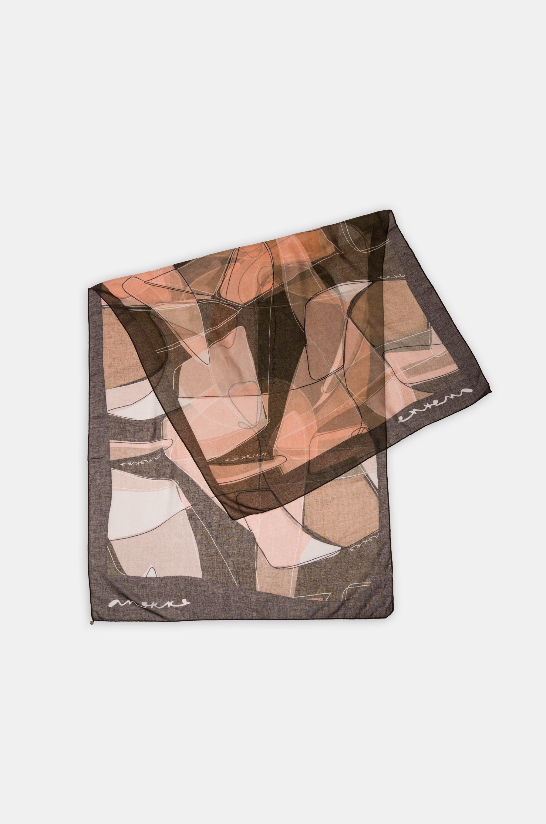 Pañuelo largo marrón Auralis